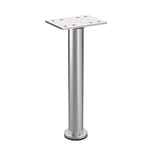 7 7/8 in. (200 mm) Stainless Steel 201 Round Furniture Leg with Leveling Glide