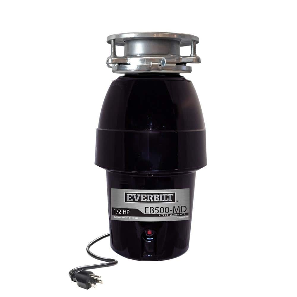 Everbilt 1/2 HP Sound Insulated Continuous Feed Garbage Disposal with