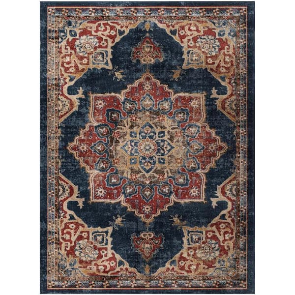 Unique Loom Utopia Helios Dark Blue 7' 10 x 11' 0 Area Rug