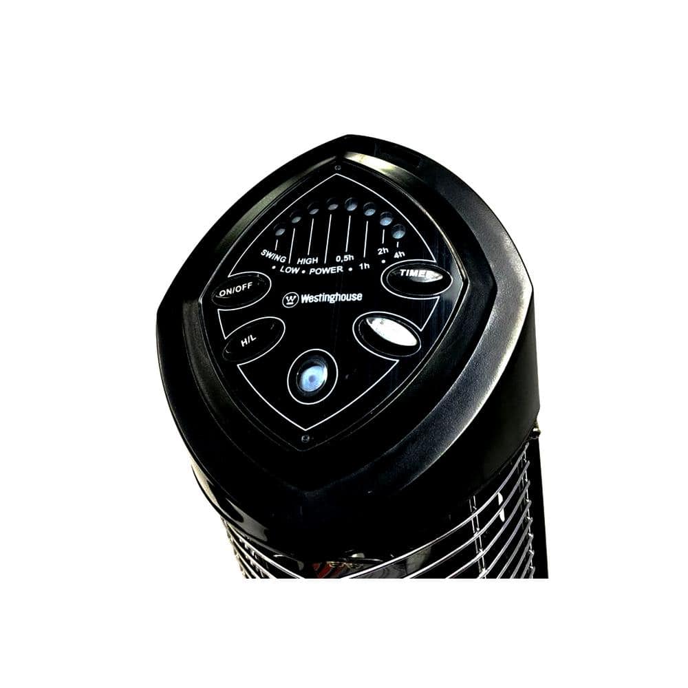Freestanding Black Infrared Electric Outdoor Heater with Remote