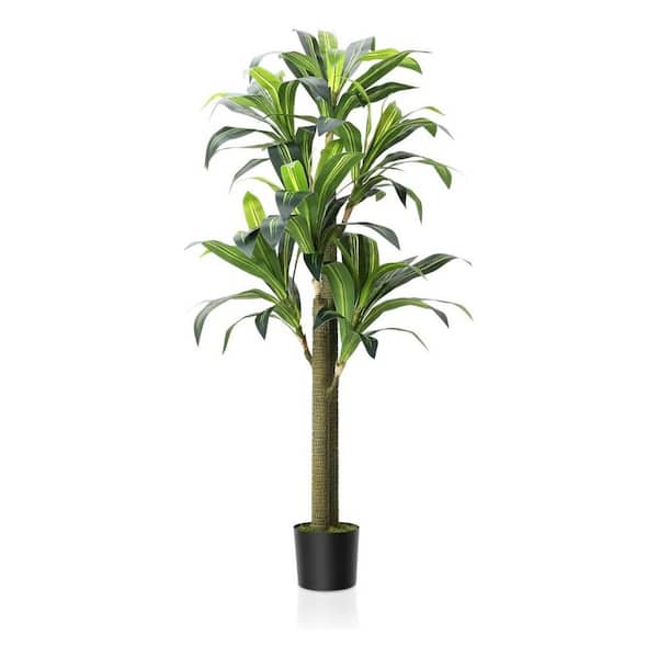 Gravee 5.4 ft. Artificial Dracaena Tree,Fake Dracaena Plant with Pot, Faux  Topiary Yucca Trees PHO_0YEOKMC0_LHD - The Home Depot