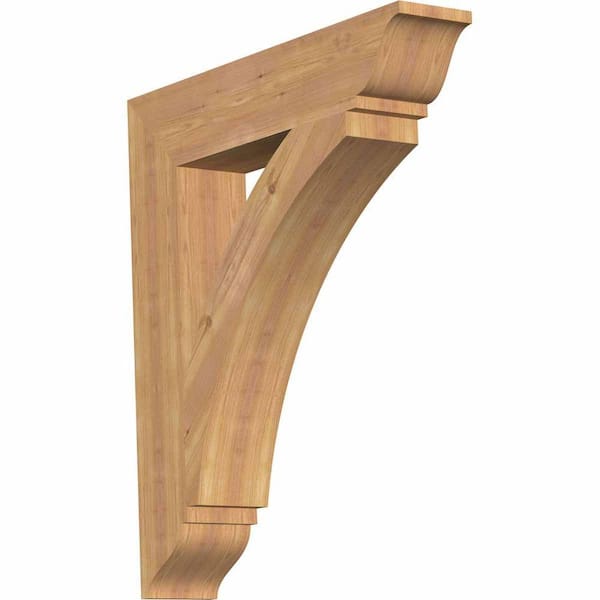 Ekena Millwork 5.5 in. x 34 in. x 30 in. Western Red Cedar Thorton Traditional Smooth Bracket