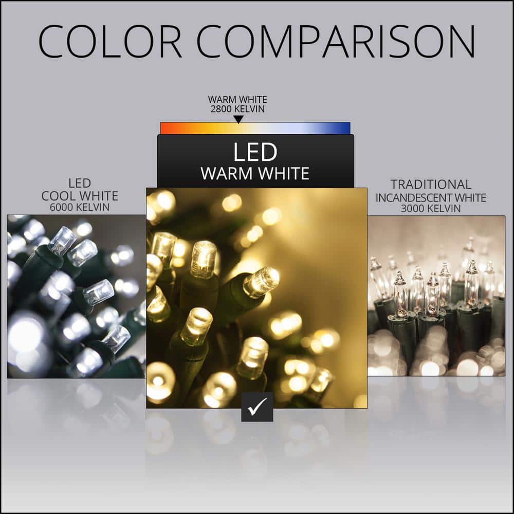 Warm White LED Twinkle Outdoor Christmas Tree Lights