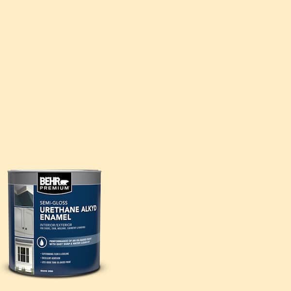 1 qt. #330A-2 Frosted Lemon Semi-Gloss Enamel Urethane Alkyd Interior/Exterior Paint