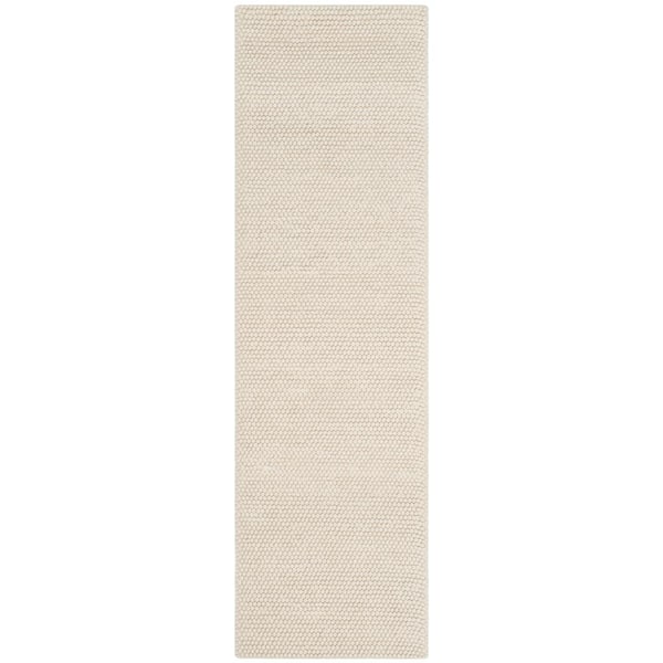 Natura 2 ft. x 10 ft. Ivory Solid Runner Rug