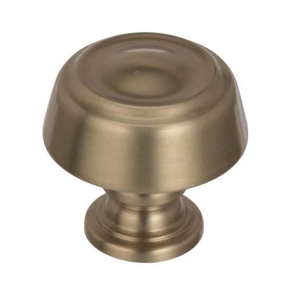 Amerock Kane 1-3/16 in. (30mm) Classic Golden Champagne Round Cabinet Knob