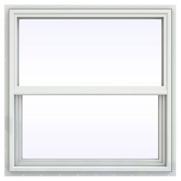 JELD-WEN 35.5 in. x 35.5 in. V-4500 Series Single Hung Vinyl Window - White