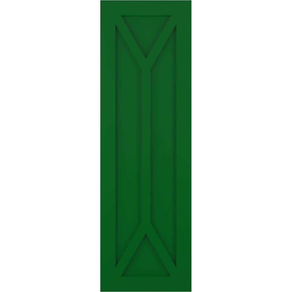 12 in. x 74 in. PVC True Fit San Carlos Mission Style Fixed Mount Flat Panel Shutters Pair in Viridian Green price history on PriceWatchPro