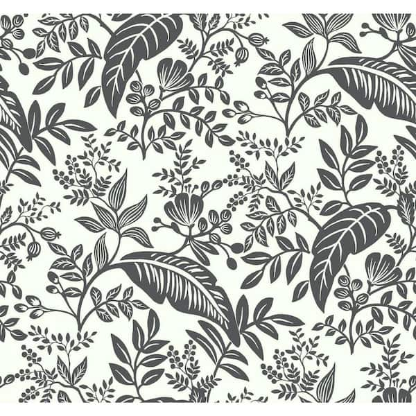 Rifle Paper Co. Black Floral Wrapping Paper Roll 8ft