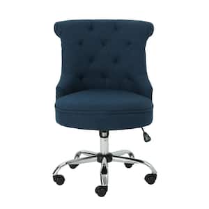 Auden Tufted Back Navy Blue Polyester Home Office Desk Chair