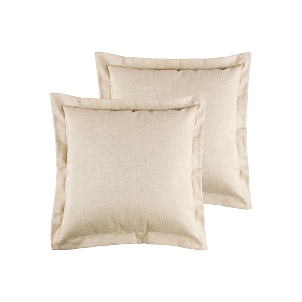 LEVTEX HOME Presidio Taupe Solid Cotton 26 in. x 26 in. Euro Sham - Set of 2