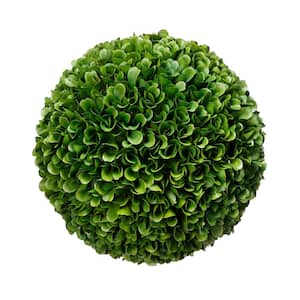 8.5 in. Artificial Faux Green Boxwood Topiary Ball
