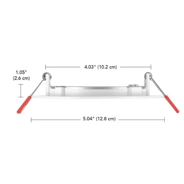 4-Pk 4 in. Premium Series Adjustable CCT Dimmable Integrated LED Canless Recessed Light for Kitchen Bathroom Living Room
