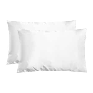 White Satin King Pillowcase Set of 2