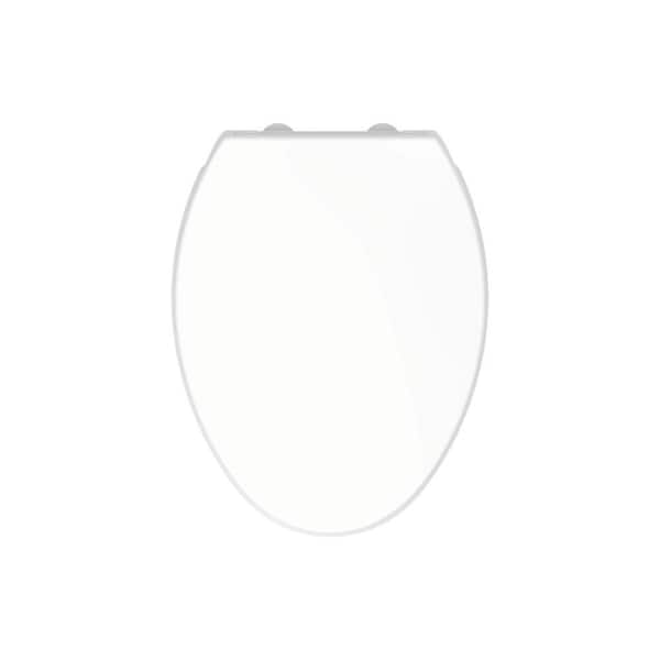 Elongated Slow Close, Quick Release Front Toilet Seat in White