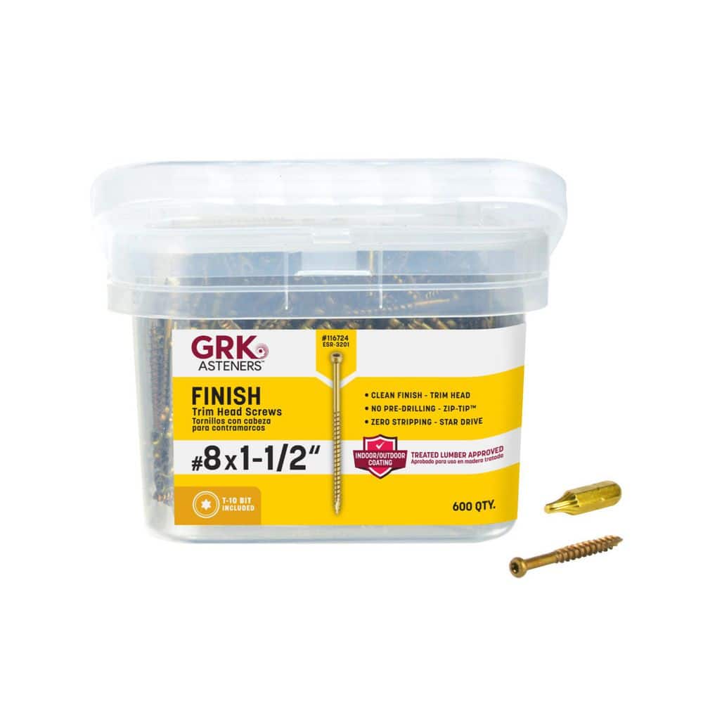 GRK Fasteners #8 x 1-1/2 in. Star Drive Trim Head Wood Deck Screw