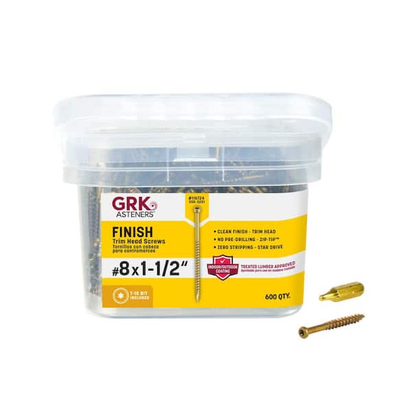 #8 x 1-1/2 in. Star Drive Trim Head Wood Deck Screw (600-Piece Per Pack)