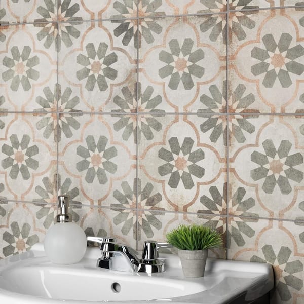 D'Anticatto Decor Florence 8-3/4 in. x 8-3/4 in. Porcelain Floor and Wall Tile (11.0 sq. ft./Case)