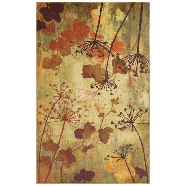 Mohawk Home Autumn Branches Rustburn Tan 8 ft. x 10 ft. Nature Area Rug