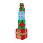 Home Accents Holiday 4.5 ft. Tinsel LED Stacked Gift Boxes Holiday Yard  Decoration 23RT54520141 - The Home Depot