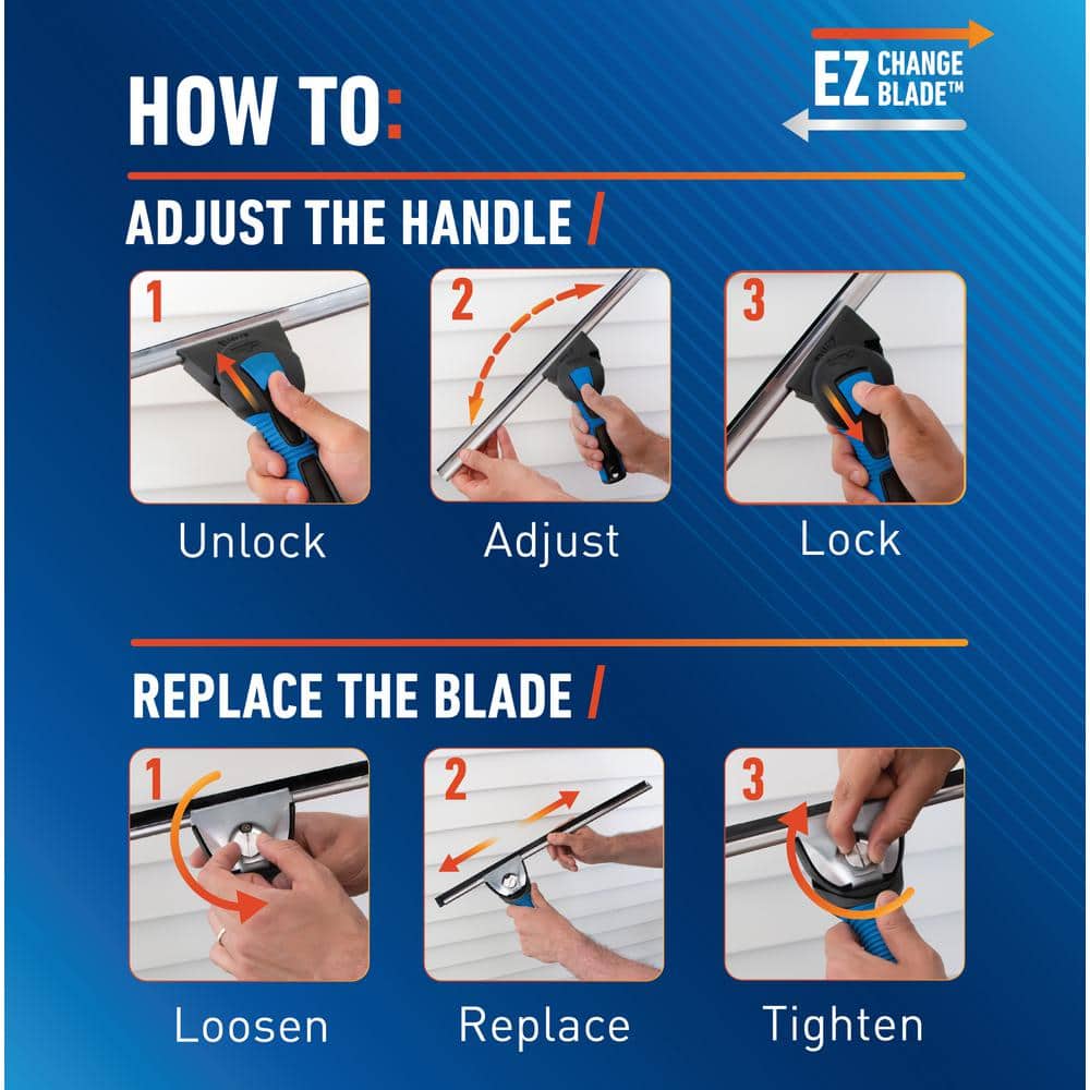 18-Inch Swivel Window Squeegee with Poly Blade