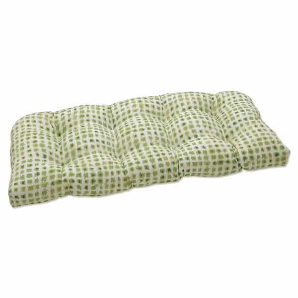 Pillow Perfect Novelty Rectangular Outdoor Bench Cushion in Green