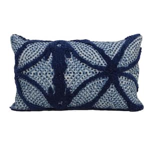 Blue Hues 24 in. L x 14 in. W Throw Pillow for Couch