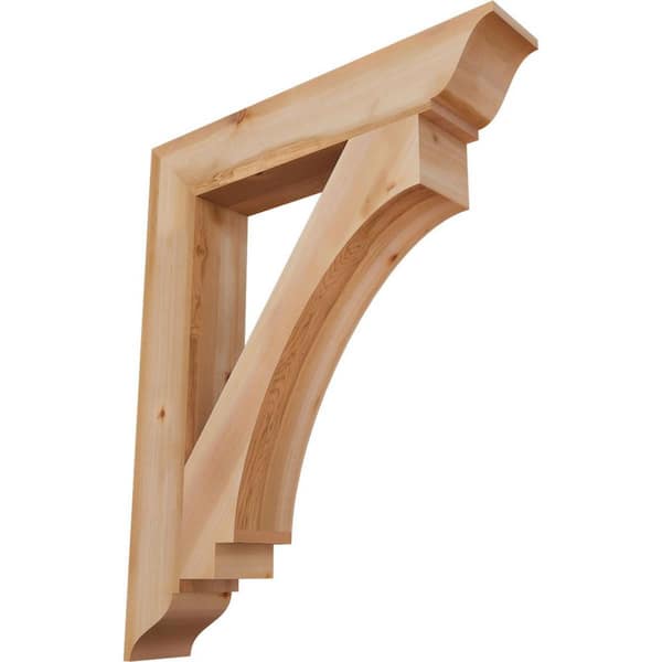 Ekena Millwork 5.5 in. x 42 in. x 34 in. Western Red Cedar Imperial Traditional Smooth Bracket