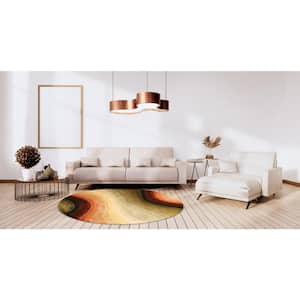 Desertland Multicolored 8 ft. x 10 ft. Hand-Tufted Wool Contemporary Abstract Area Rug