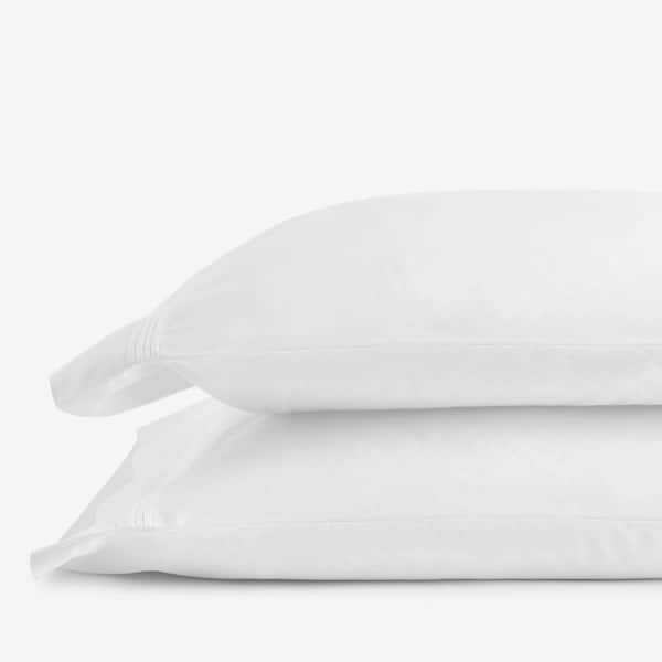 Legends Luxury Egyptian Cotton White Sateen King Pillowcase (Set of 2)