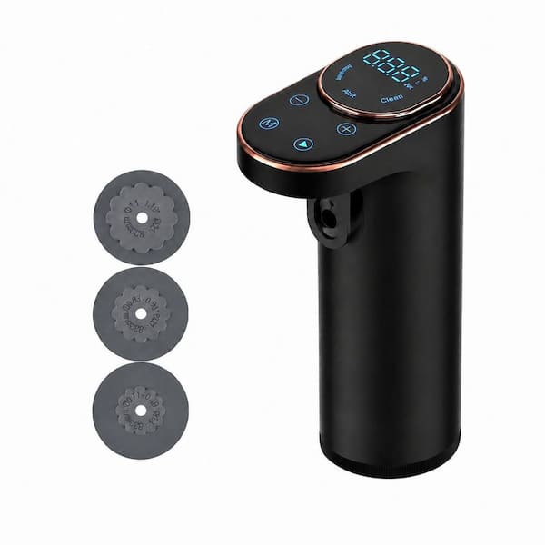 Black Plastic Electric Wine Dispenser Machine with Aerator, Smart Display, Precision Pour and Memory