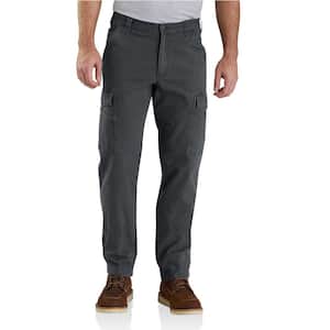 Carhartt Men's 34 in. x 32 in. Shadow Cotton/Spandex Rugged Flex Rigby  Double Front Pant 102802-029 - The Home Depot