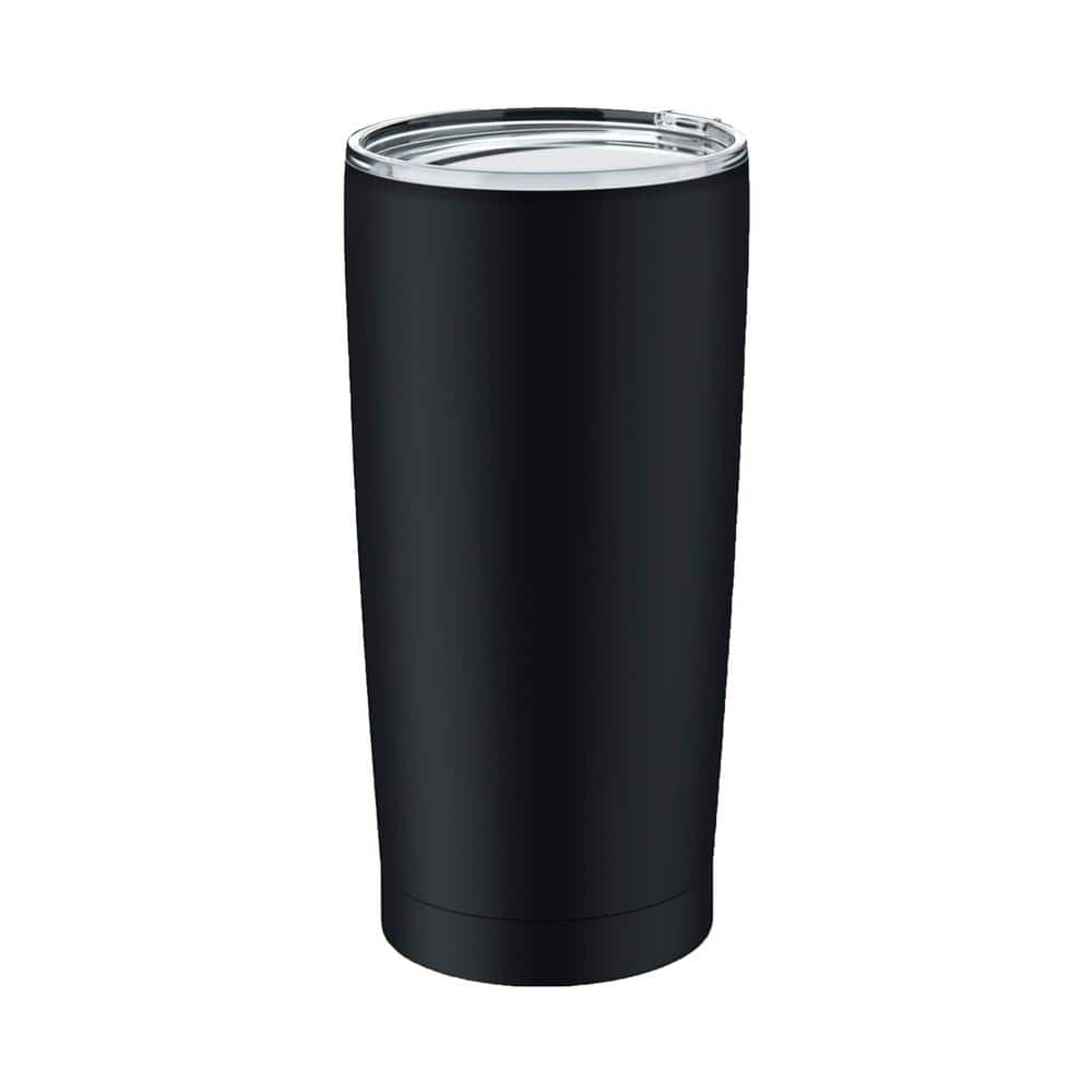 Double Walled 20 oz. Insulated Midnight Black Stainless Steel Coffee Tumble