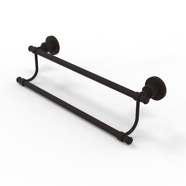 Allied Brass Washington Square Collection 36 in. Wall Mounted Double Towel Bar in Oil Rubbed Bronze