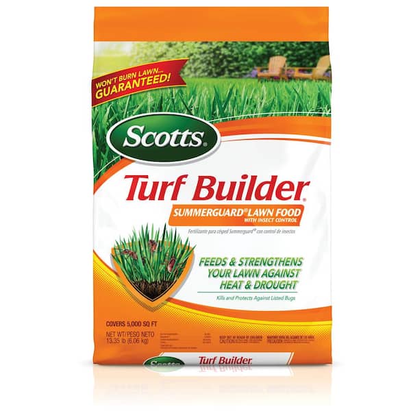 Scotts Turf Builder 13.35 lbs. 5,000 sq. ft. SummerGuard Dry Lawn Fertilizer with Insect Killer