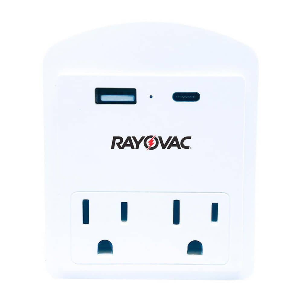 2 Outlets 2 USB-Ports Portable Surge Protector Wall Tap with Phone Holder price history on PriceWatchPro