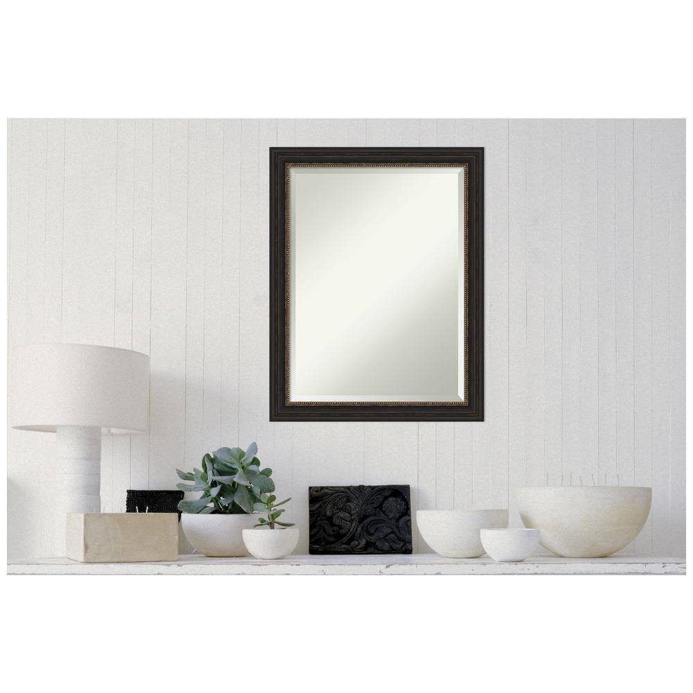 Accent Bronze Narrow 21.5" x 27.5" Rectangular Bathroom Vanity Mirror