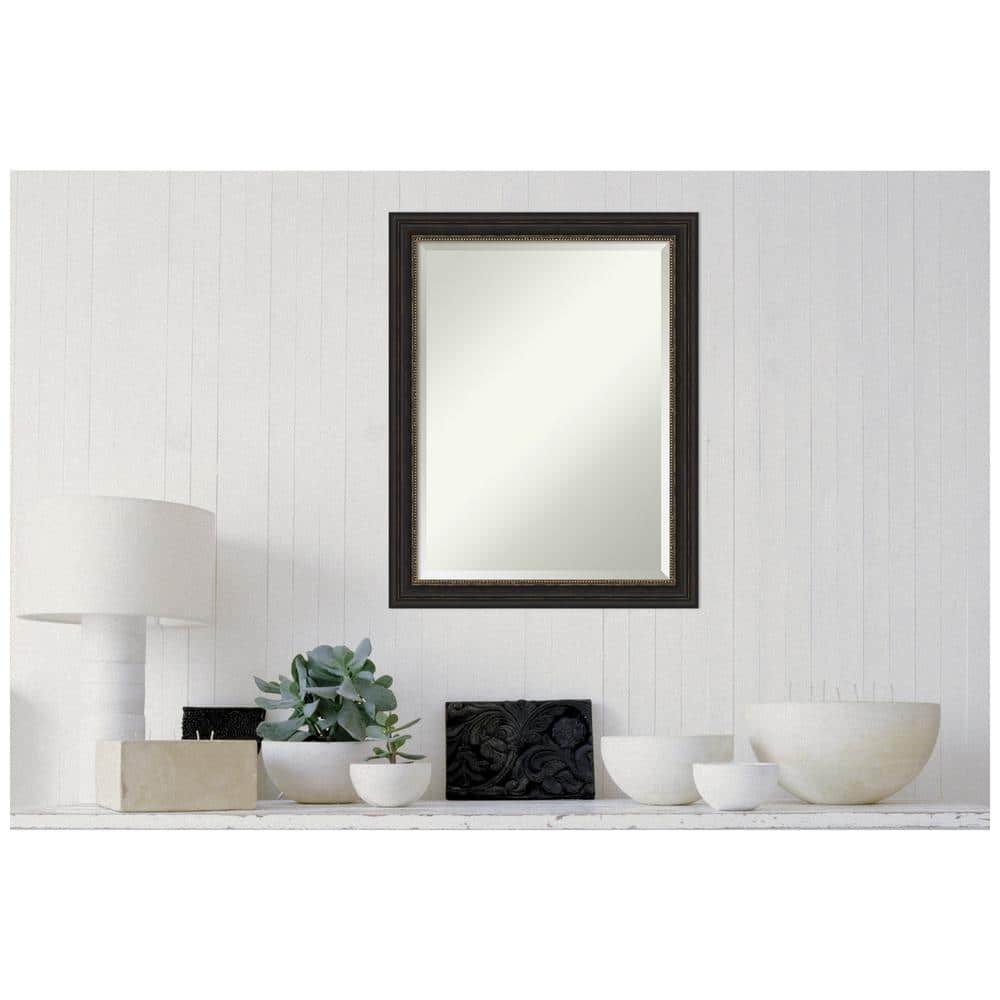 Accent Bronze Narrow 21.5" x 27.5" Rectangular Bathroom Vanity Mirror