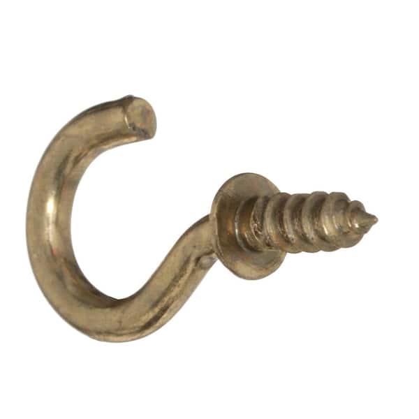 Cup Hooks 1/2 Brass Plated (Per 100)