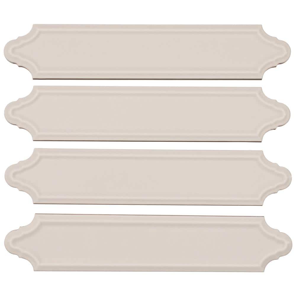 Concerto-Altowood Larinet 2 in. x 9 in. Glossy Ceramic Beveled Lantern Wall
