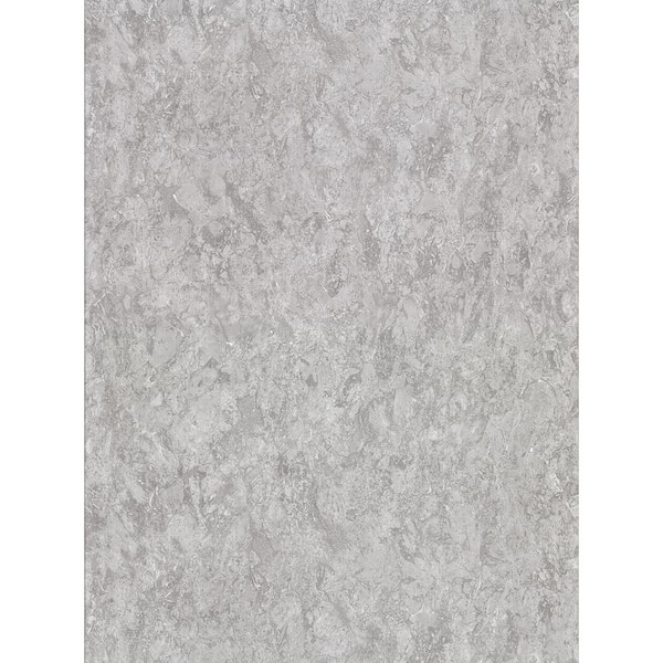 Warner Verona Light Grey Patina Texture Light Grey Vinyl Strippable Roll (Covers 60.8 sq. ft.)