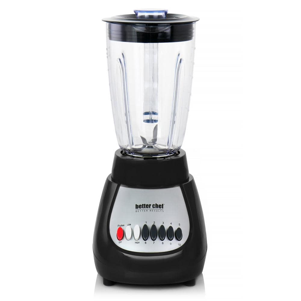 Better Chef Black 10-Speed 50oz Countertop Blender with Plastic Jar