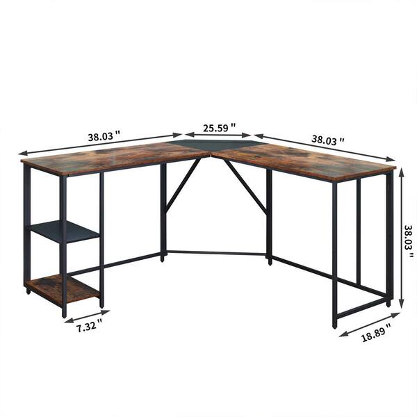 l shape table dimensions