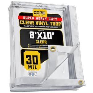 8ft. X ft. 10 Clear Extreme Heavy Duty 30 Mil Vinyl Tarp