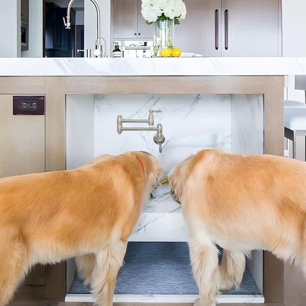 98288P1 Series Residential Wall Mounted Pot Filler for Water Filling to The Pet Feeding Station in Brushed Nickel Finish