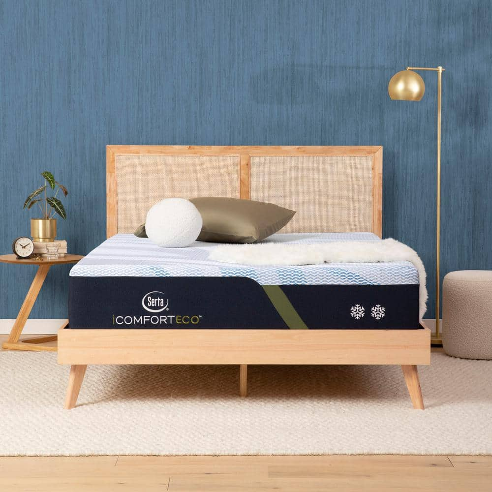 iComfortECO F10 Twin XL Medium 12 in. Mattress Set with 9 in. Foundation -  Serta, 500804078-9920