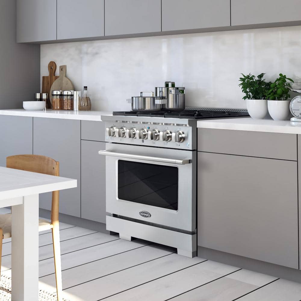 Cosmo 36" Stainless Steel Gas Range with 6 Burners