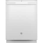 Ge 24 In. White Top Control Built-in Tall Tub Dishwasher With Steam 