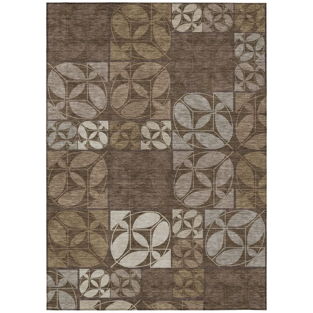 Chantille Machine Washable Indoor/Outdoor Abstract ACN2626 Chocolate 9 ft. x 12 ft. Area Rug price history on PriceWatchPro