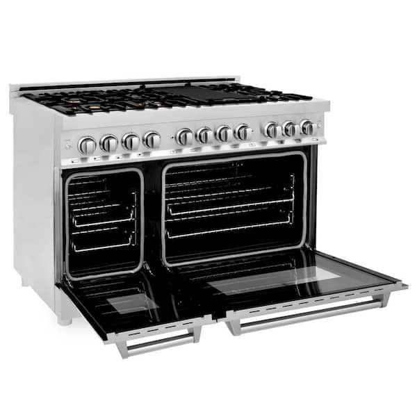 Range NEXT 48 Panorama Stainless steel - 4 induction, griddle, 2